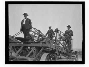 Officials visiting a road construction site, Santa Monica