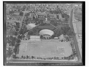 Aerial view of Santa Monica High School