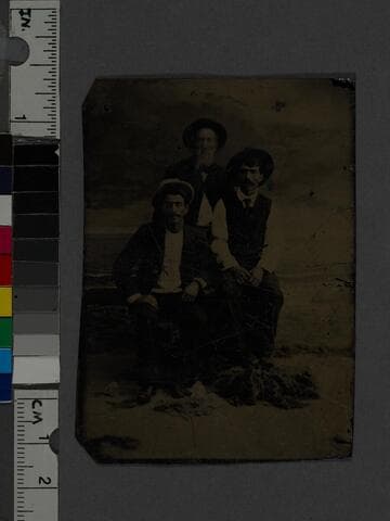 Portrait of three men, Santa Monica