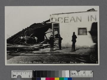 Fire at the Venice Amusement Pier, Dec. 21, 1920