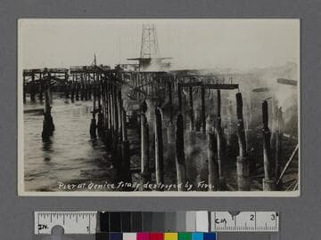 Pier at Venice totally destroyed by fire