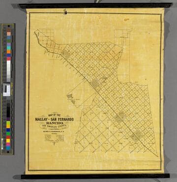 Map of the Maclay-San Fernando Rancho, Los Angeles County, California. Henry Y. Harding, C.E