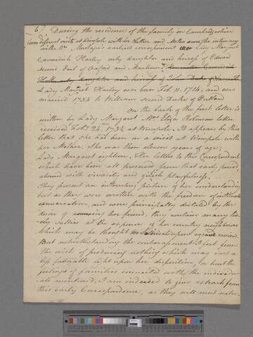 Montagu, Matthew, 4th Baron Rokeby. Three fragments of the manuscript of The Letters of Mrs. Elizabeth Montagu. . . published by Matthew Montagu, 4th Baron Rokeby