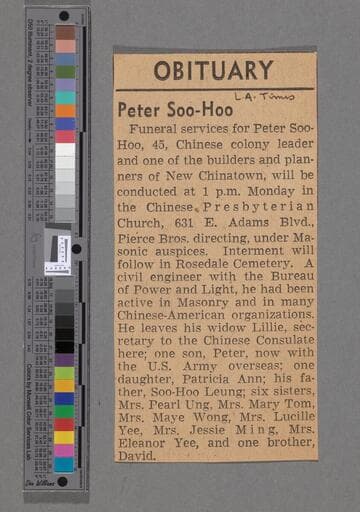 Obituary / Peter Soo-Hoo