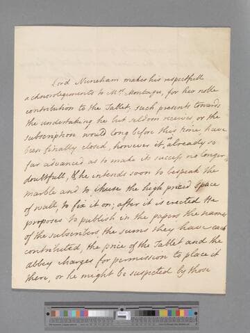 Harcourt, George Simon, 2nd Earl Harcourt. Letter to Elizabeth (Robinson) Montagu