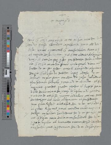 Francisco Varahona letter to Diego de Cepeda