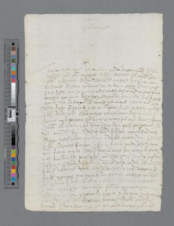 Alonso de Medina letter to Pedro de la Gasca, Bishop