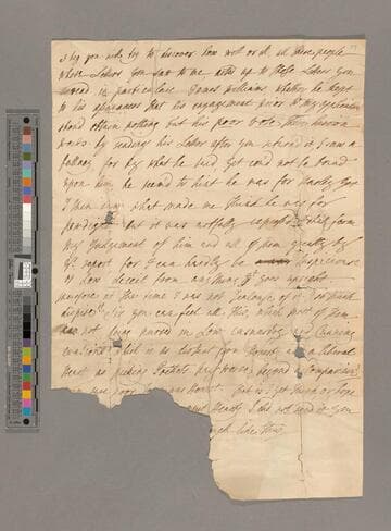 Lady Susan Keck letter to Theophilus Leigh