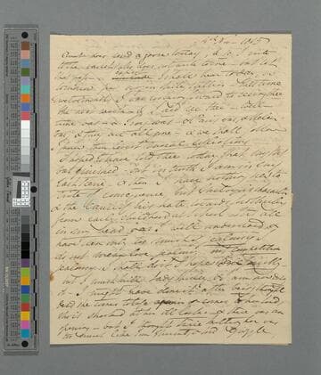 Opie, Amelia (Alderson). Letter to Thomas John Alderson