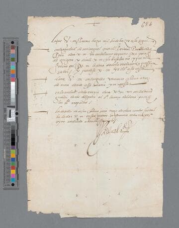 Alonso de Alvarado letter to Pedro Hernández Paniagua