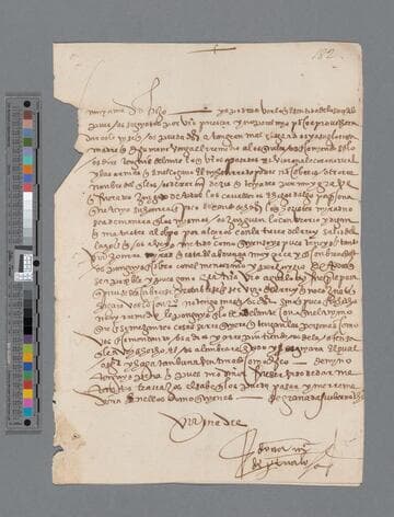 María de Peñalosa Arias y Bobadilla de Contreras letter to Hernando de Contreras Arias