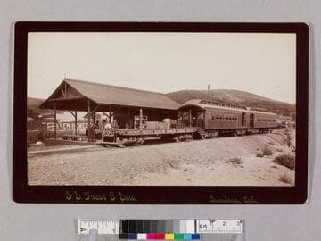 Station at Downey Ave. Los Angeles, L.A. & S.G.V. Railroad