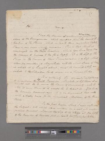 Clarkson, Thomas. Letter to [Honoré Gabriel Riquetti], Comte de Mirabeau