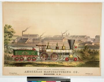 Outside connected passenger engine. Amoskeag Manufacturing Co. Manchester N.H