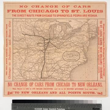 Illinois Central Railroad: New Orleans through line. : No change of cars from Chicago to New Orleans