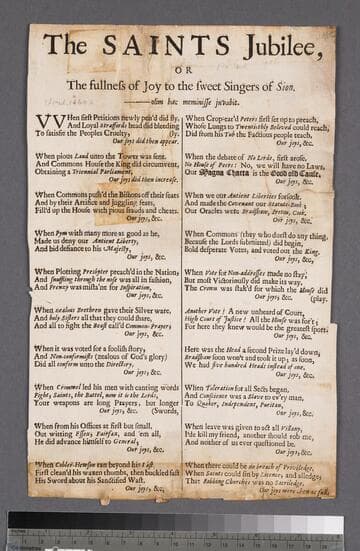 The saints jubilee, or the fullness of joy to the sweet singers of Sion