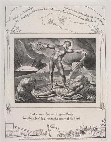 Illustrations of the Book of Job invented & engraved by William Blake  [7 of 22 engravings]