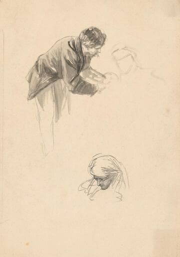 Man Bending Over a Woman