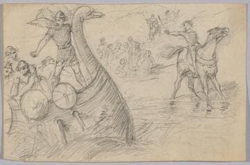 Vikings Making a Boat Landing