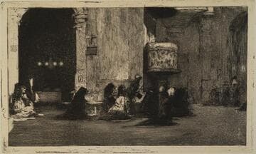 Entrance to the Church of St. Joseph in Madrid (Église de St. Joseph à Madrid)