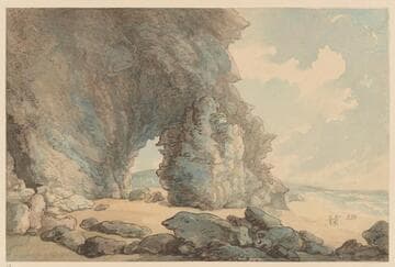 Rock Scene with Natural Rock Bridge