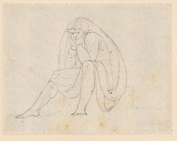 Man Seated with his Chin in his Hands