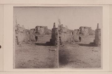 [print from a stereo] House of Tal-ti, Chief of the Council in the town of Oraibi