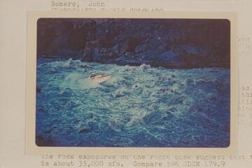 The "Rapid Eater" of the Don Smith-Anchor Boat party attempting an up run of Vulcan Rapid