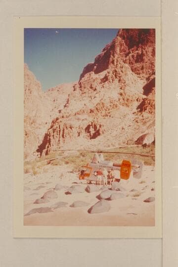 Air Force chopper on the beach at Vulcan Rapid