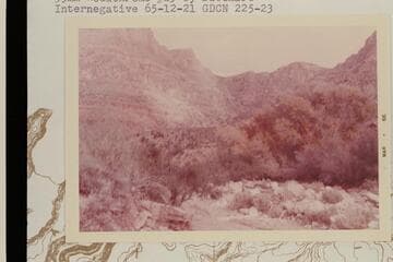 Spring grove and horse route into Robbers Roost Canyon; Diamond Creek