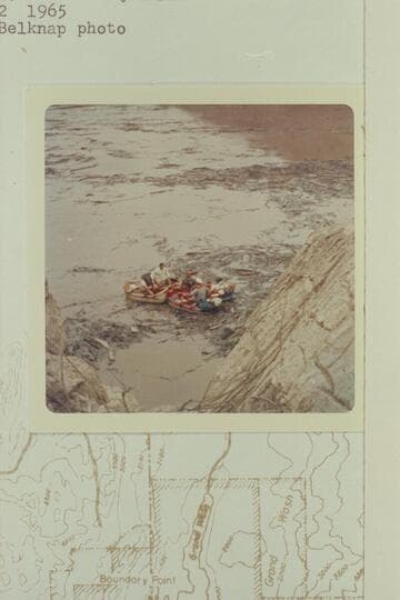 The Sportyak combination ending its run at the foot of Iceberg Canyon.  The Quadyak