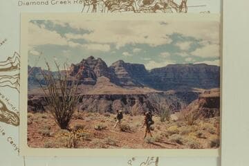 Above the inner gorge on the right bank and Mile 225+