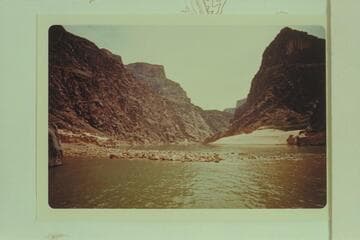 Delta built out into the head of Lake Mead by a flood down Separation Canyon