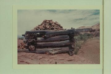 Base for water wheel.  Barton's trading post at the Rincon