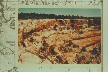 Rim of Cedar Mesa in area of ruins