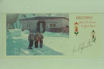Christmas card sent in 1962