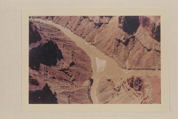 Mouth of the Little Colorado with the lagoon muddy.  Lees Ferry gauge approximately 31,000 cfs