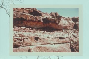 Granary under the rim between Miles 45 and 46, right bank.  From Lynn Roberts' helicopter