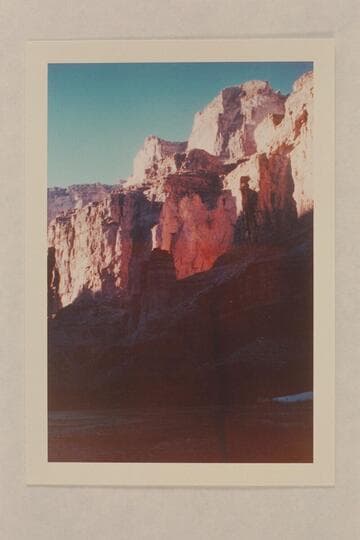 Butte on left bank near Mile 59.  Jim Algar photographed a butte in this area in 1958 and this probably is the one