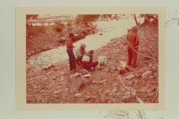 Camp at mouth of Rock Creek during run of June 23-30, 1965