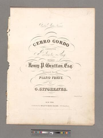 Cerro Gordo : New National Song / Poetry by Henry P. Grattan