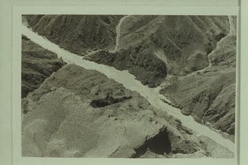 Looking southwest at Serpentine Rapid.  The top of the photo is about Mile 105 1/2 and the bottom about 106 1/4
