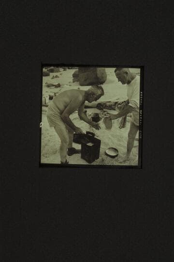 Eisaman and Taylor at the dishwashing chore; Tapeats Creek