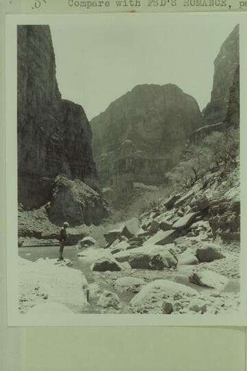 Mouth of Kanab Creek when the River was flowing 30,000 to 35,000 cfs.  Compare with FSD's "Romance," p.340