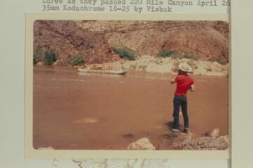 Bill Mooz photographing Hatch boloney and crew of three as they passed 220 Mile Canyon