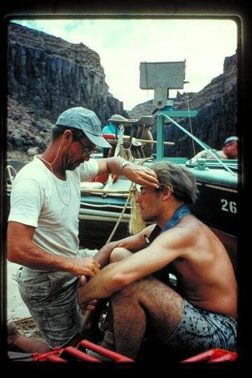 Frank LaRue and Garth Marston; Tapeats Creek