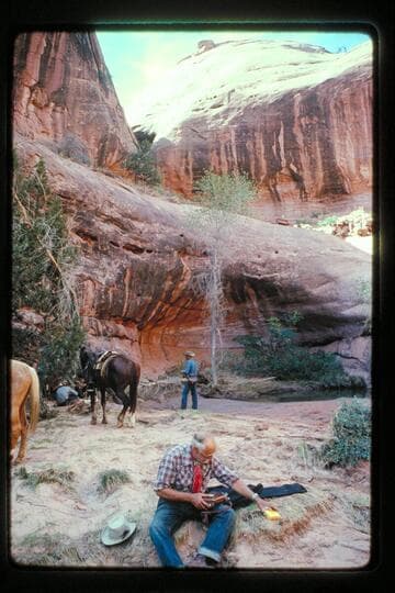Archeyes at lunch; Green Water in Nasja Creek
