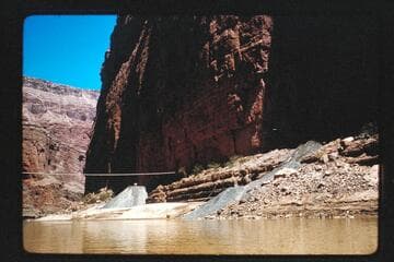 Cable and tunnel dumps; Marble Canyon Dam site