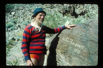 Dock Marston and Leo Brown inscription; Diamond Creek