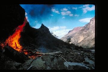 Signal fire at The Anvil